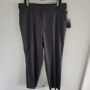 Pebble Beach Performance Golf Pants Gray Stretch Straight Leg Wicking Mens 36x32